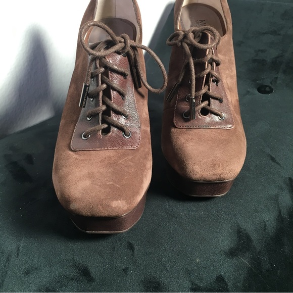 Michael Kors Suede Sophia Oxford Heels Size 9M - Picture 2 of 9